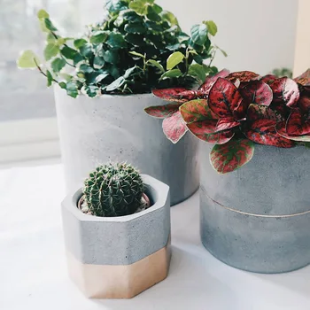 

Concrete Flower Pot Mold Candlestick Holder Tray Mould Silicone Succulent plants Flowerpot mold
