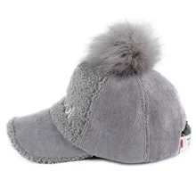 Бейсбольная кепка для девочки осень зима теплая Wistiti алфавит вышивка помпон Кепка Snapback Bone хип-хоп кепки-бейсболки Женская