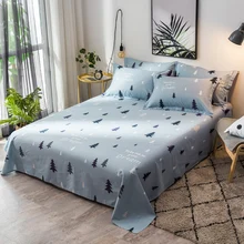 

Nordic Style 100% Cotton Bed Sheets Set 1PC Flat Sheet 2Pcs Pillowcases Twin Queen King Size Mattress Protector Cover for Adults