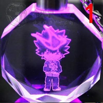 

Tutor Surroundings Sawada Tsuyoshi LED Light Key Chain Colorful Glowing Crystal Hanging Pengge Lie Family Waste Chai Keychain