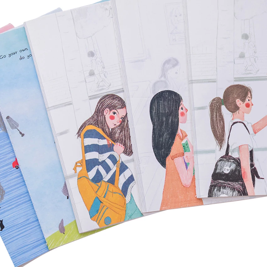 10 книг/лот корейский стиль ежедневных заметок 32k A5 блокнот мини карманный планировщик Подпись Гостевая книга подарок для девочек