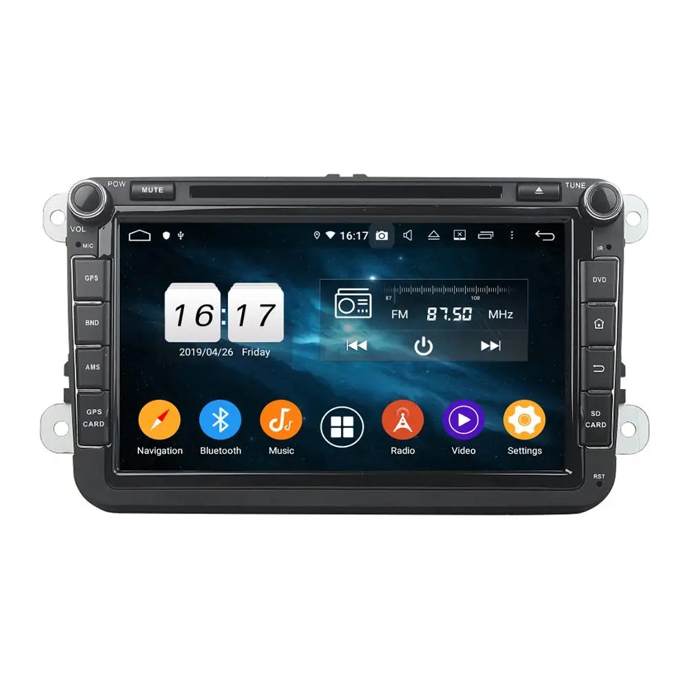 Flash Deal 4GB RAM Octa Core 2 din 8" Android 9.0 Car DVD Player for VW Volkswagen Passat Tiguan Touran Caddy Skoda Seat CC POLO Jetta Golf 1