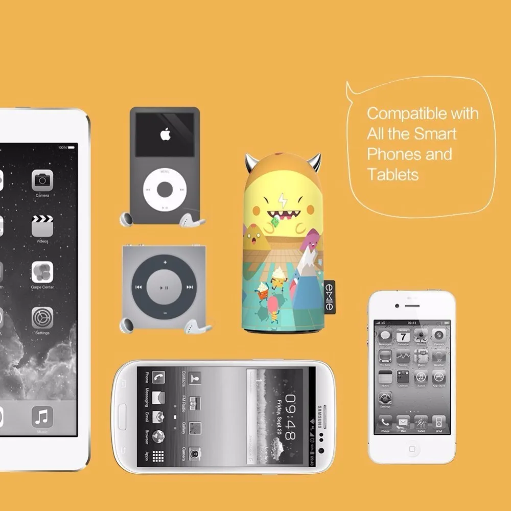 battery bank 18650 Portable Charger, 5200mAh Compact Design Cute Power Bank , 2.1A Fast Charging USB Charger with LED Ears Gift