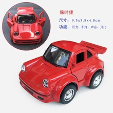  New Arrival Q Mini Alloy acoustic-optic back force light Car Pull back car tour bus Small 1-7 years Boy Gift Presents Toys Model 