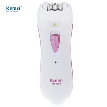 Kemei Lady Shaver Mini Rechargeable Washable Epilator Electric Hair Remover Travel Essentials KM-290R EU PLUG