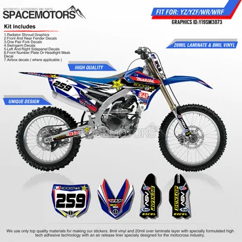 

MotoSpace Customized Team Graphics Backgrounds Decals 3M Stickers For YAMAHA YZF250FX 14-18 YZF250 2019 YZF450 14-17 18-19 073