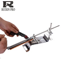 Новое обновление, точилка для ножей из стали, профессиональная точилка для кухонных ножей, фиксированный угол заточки с камнями