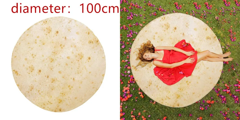 5code diameter 100cm Microfine одеяло для бурритов, летнее покрывало для кровати, флисовое теплое одеяло для дивана, мягкое одеяло для путешествий, фланелевый забавный плюшевый ковер - Цвет: 5code diameter 100cm