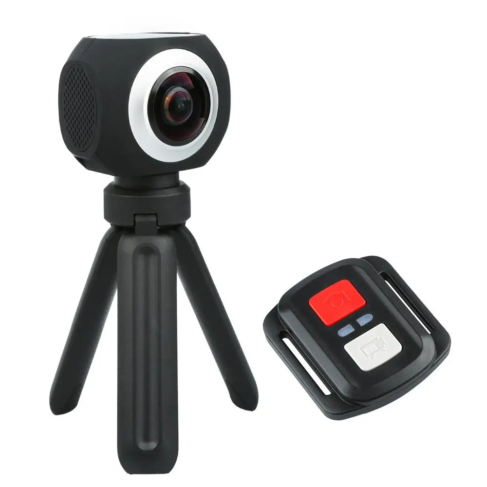 360 Degree Panoramic VR Camera 12MP Wifi 2.7K Dual 220 Wide Angle Fisheye Lens Mini Sport Action Camera App Control