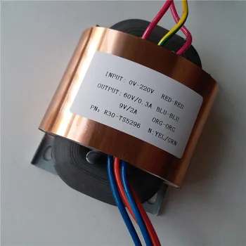 

60V 0.3A 9V 2A R Core Transformer 35VA R30 custom transformer 220V copper shield output for Pre-decoder Power amplifier