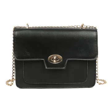

Sleeper #401 2018 NEW FASHION Women Vintage Messenger Bag Chain One Shoulder Square Bag casual solid color handbag Free Shipping