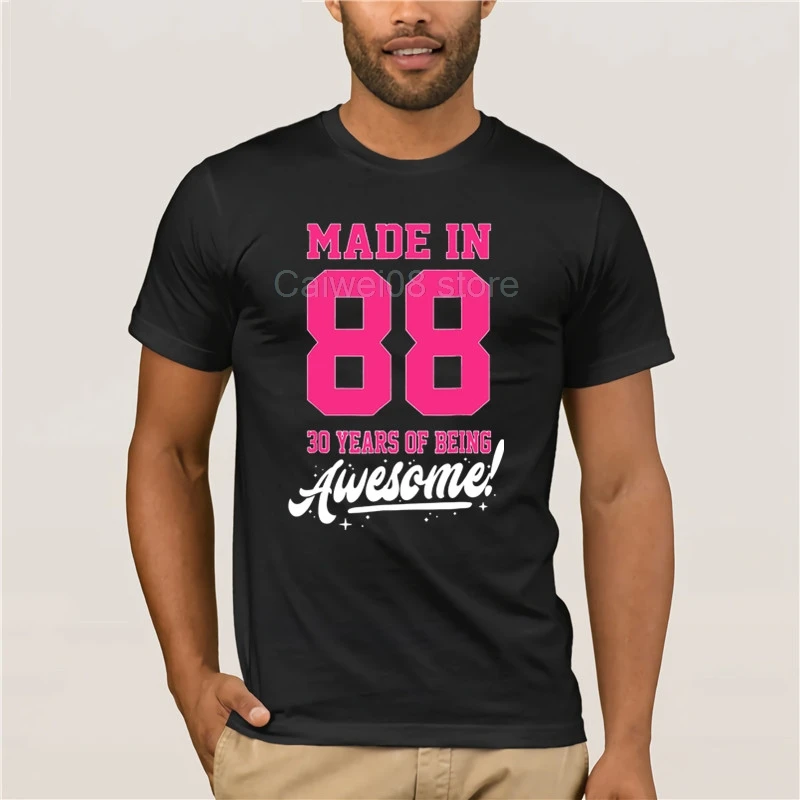 T shirt Best 30 Years Old Birthday Girl Awesome Thirty Girl 1988 Sports man's T shirt|T-Shirts|