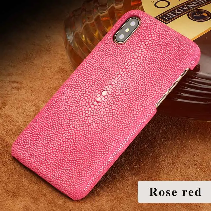 Натуральная кожа ската чехол для телефона для iPhone 11 11Pro 11max 5 6 7 8 plus половина пакета 360 анти-осень Модный защитный чехол - Цвет: 04-Rose pink