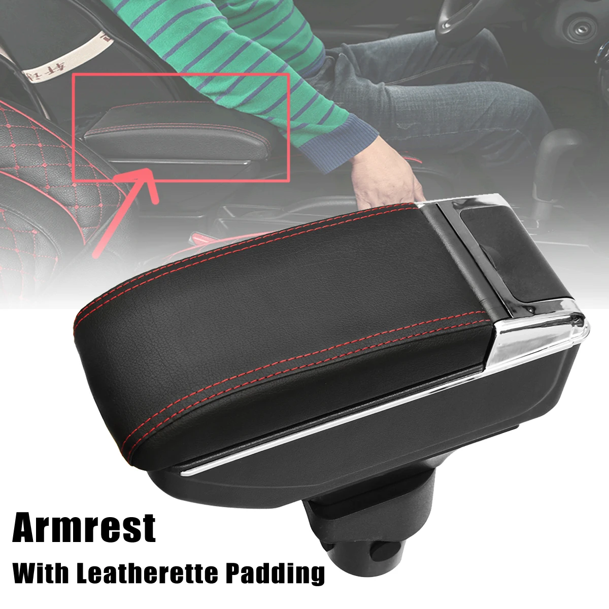 

New Armrest For 12-18 Nissan VERSA Sedan Latio Sunny Center Console Storage Box Tray Interior Parts