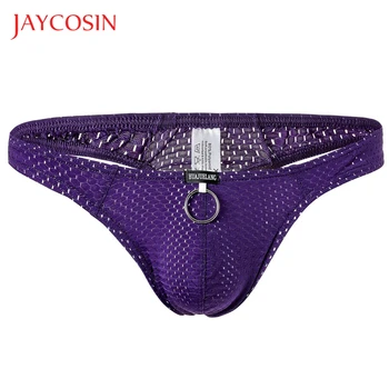 

JAYCOSIN Low Waist Underwear Soft Breathable Knickers Men's Mesh Short Sexy Briefs Middle Size Customers Daily Solid Material