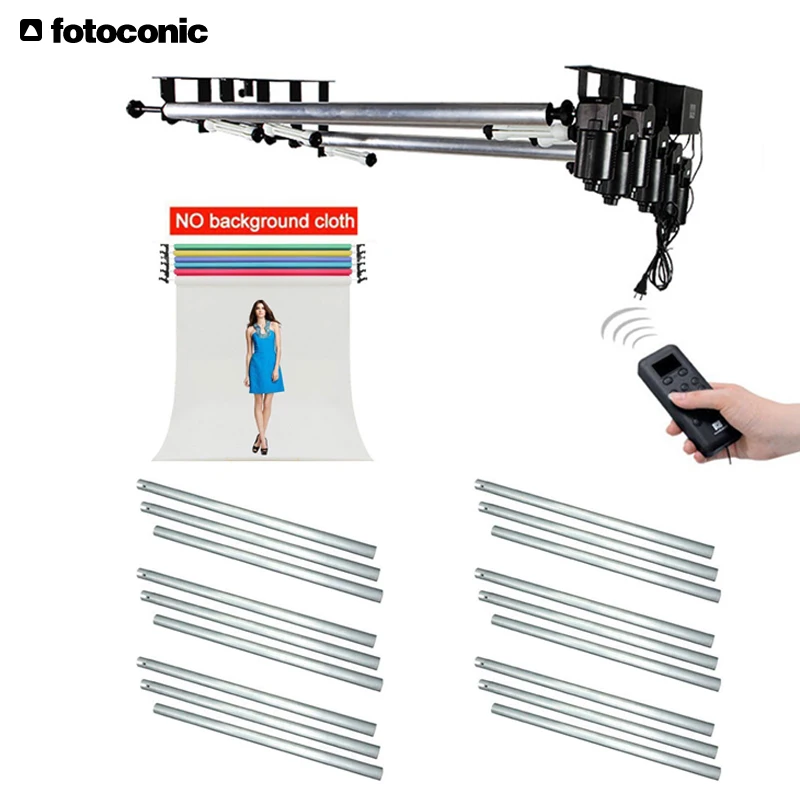 

Studio 6 Roller Motorized Electric Background Backdrop Support System+6PCS 3M Metal Crossbar Kit for Photography Video Photo