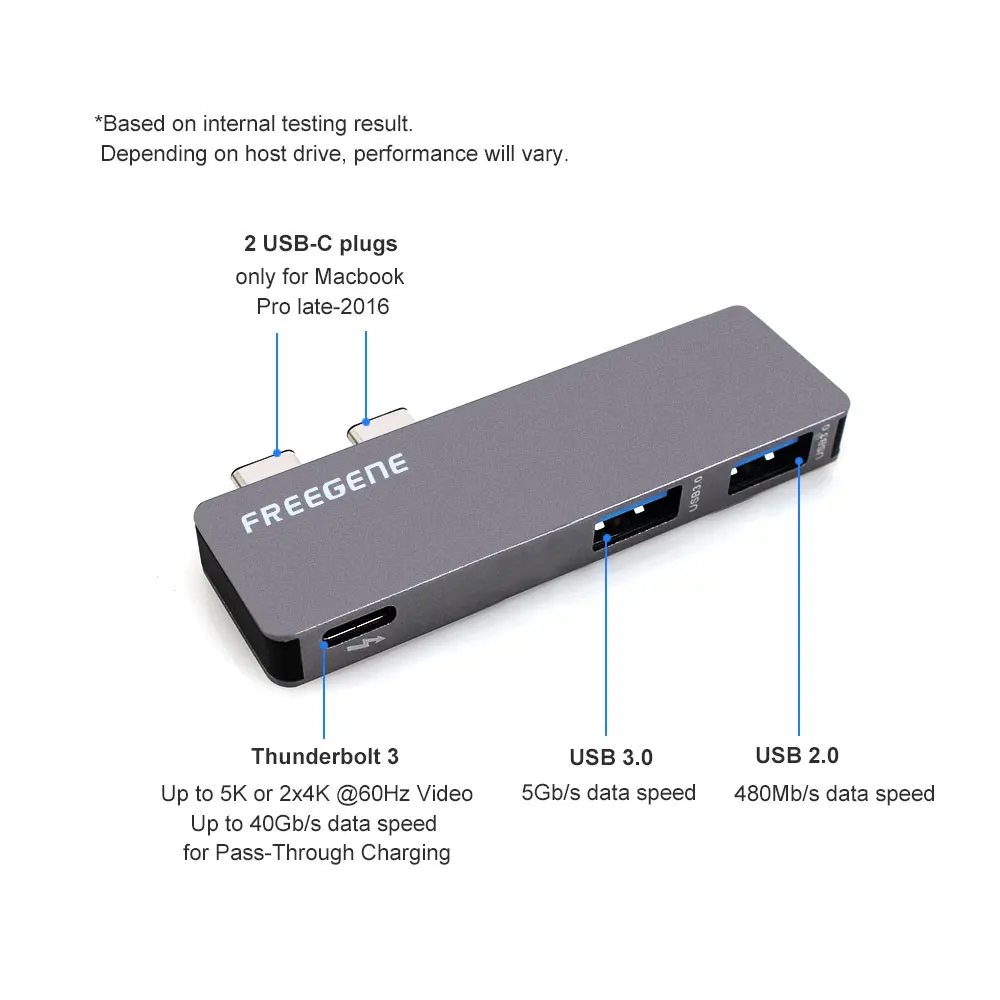 Алюминиевый USB C концентратор с TF/SD кард-ридером 2 USB 3,0 порт type C разветвитель адаптер для Macbook Pro 13 15 USB-C питания