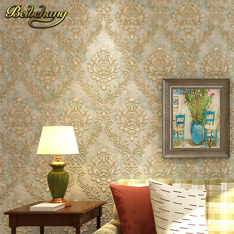 

beibehang European papel de parede 3d para sala atacado Wall Paper roll Embossed Wallpaper Livingroom Backdrop WallCovering