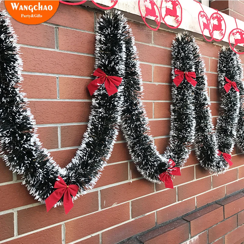 

2M Christmas Garland Ribbon 2018 New Year Decorations Hanging Xmas Dekoration for Home Bowknot Christmas Deals Christmas Deals