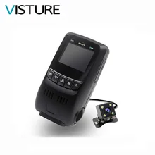 Car DVR WDR Night Vision 170 Degree Angle Safe Capacitor Power Dashcam Novatek 96655 1080P with Rear Camera VISTURE DV10