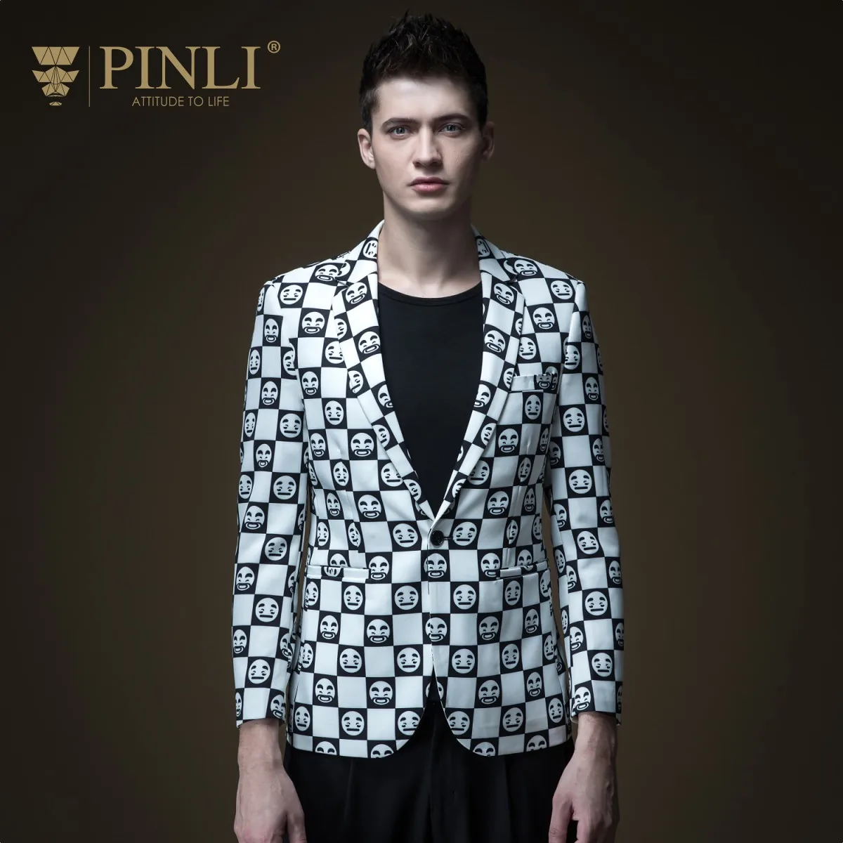 2018 Блейзер Masculino Hombre Blaser Мужская Pinli Весенняя новинка мужской декорированный боди