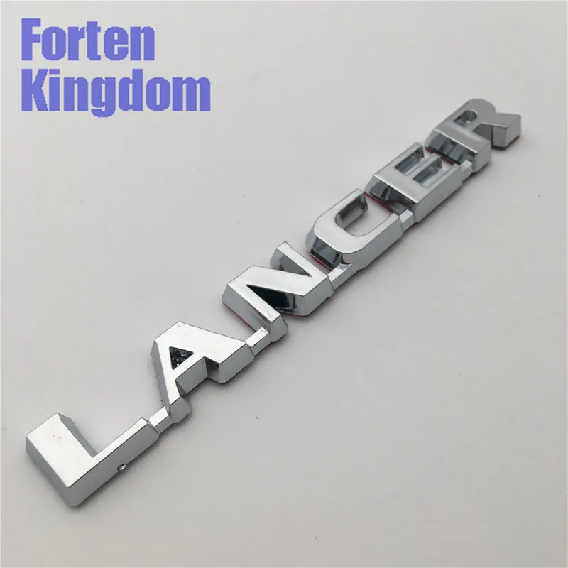 Forten Kingdom, 1 шт., автомобильная буква Lancer, 3D, эмблема, ABS, хромированная наклейка, автомобильный значок