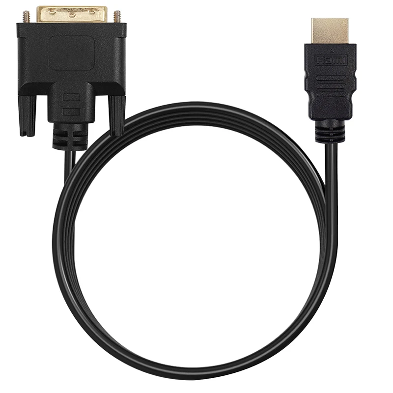 DZLST HDMI Мужской к DVI 24+ 1 DVI-D Мужской адаптер видео кабель позолоченный 1080P 1 м высокая скорость для HDTV плазменный DVD проектор ноутбука