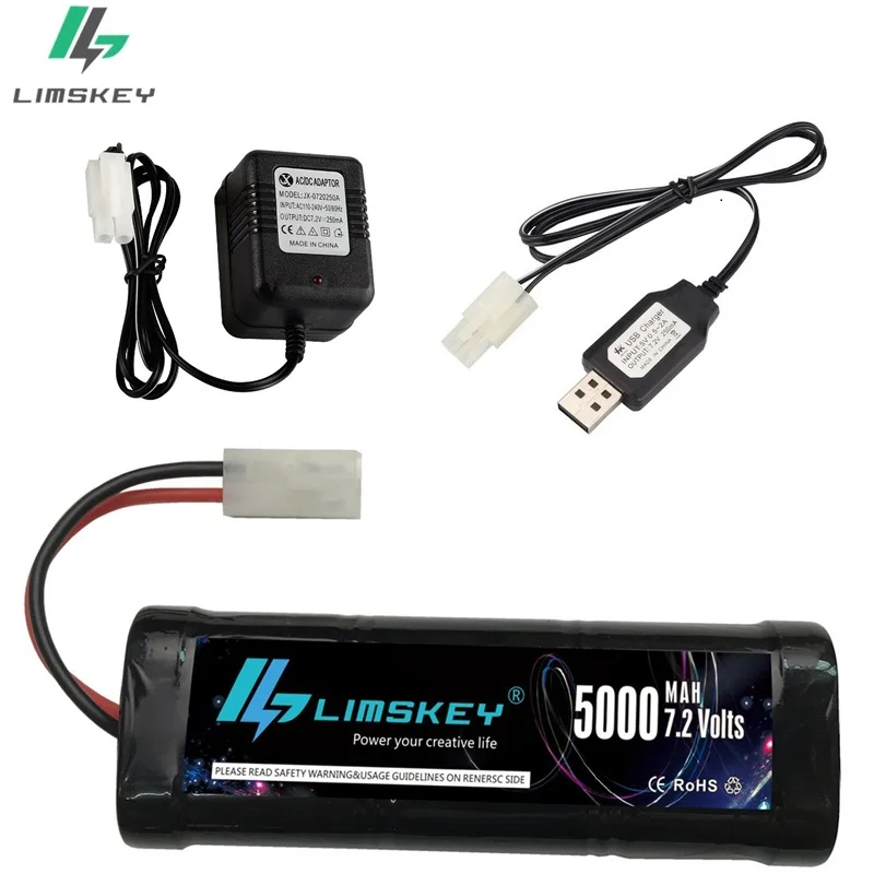 7.2 V بطارية قابلة للشحن 5000 mAh ني Mh 7.2 v شاحن مع طامية موصل Kep-2p التوصيل ل RC سيارات سباق قوارب خارج الطريق السيارة 7.2 V بطارية قابلة للشحن 5000 mAh ني Mh 7.2 v شاحن مع طامية موصل Kep-2p التوصيل ل RC سيارات سباق قوارب خارج الطريق السيارة
