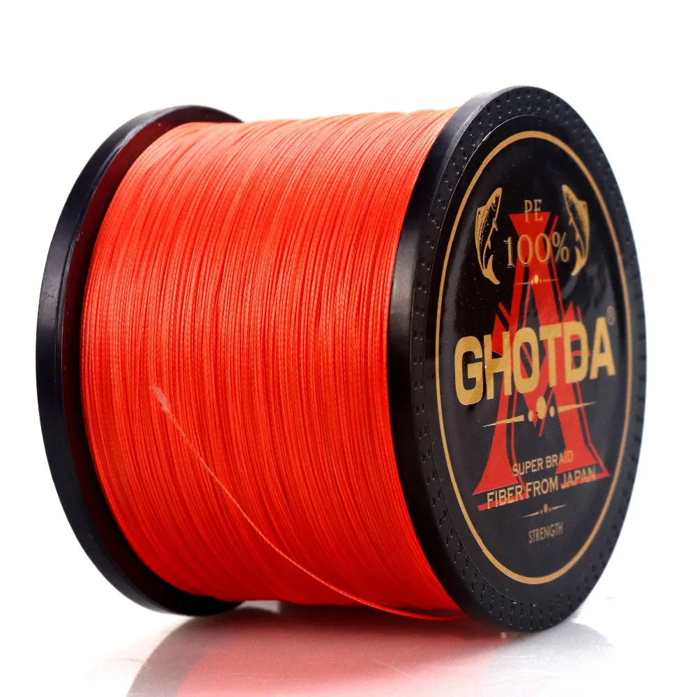 GHOTDA متعدد الألوان 8 السواحل 300 متر 500 متر 1000 متر PE خيط مجدول للصيد البحر المالحة نسج