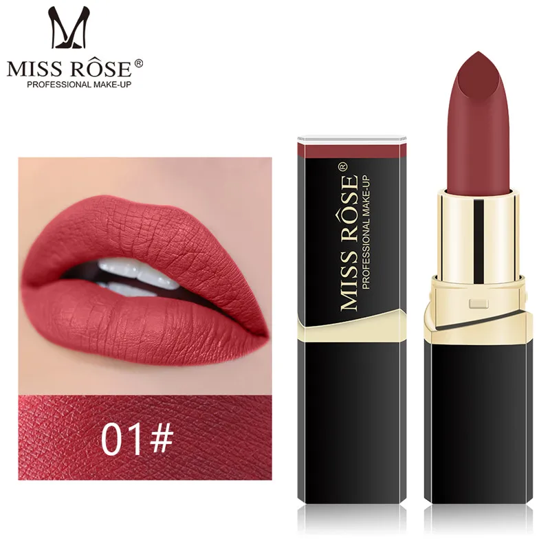 

1PC 12 Color Professional Matte Lipstick Cosmetic Waterproof Long Lasting Pigment Velvet Sexy Red Lip Matte Nude Lips Small size