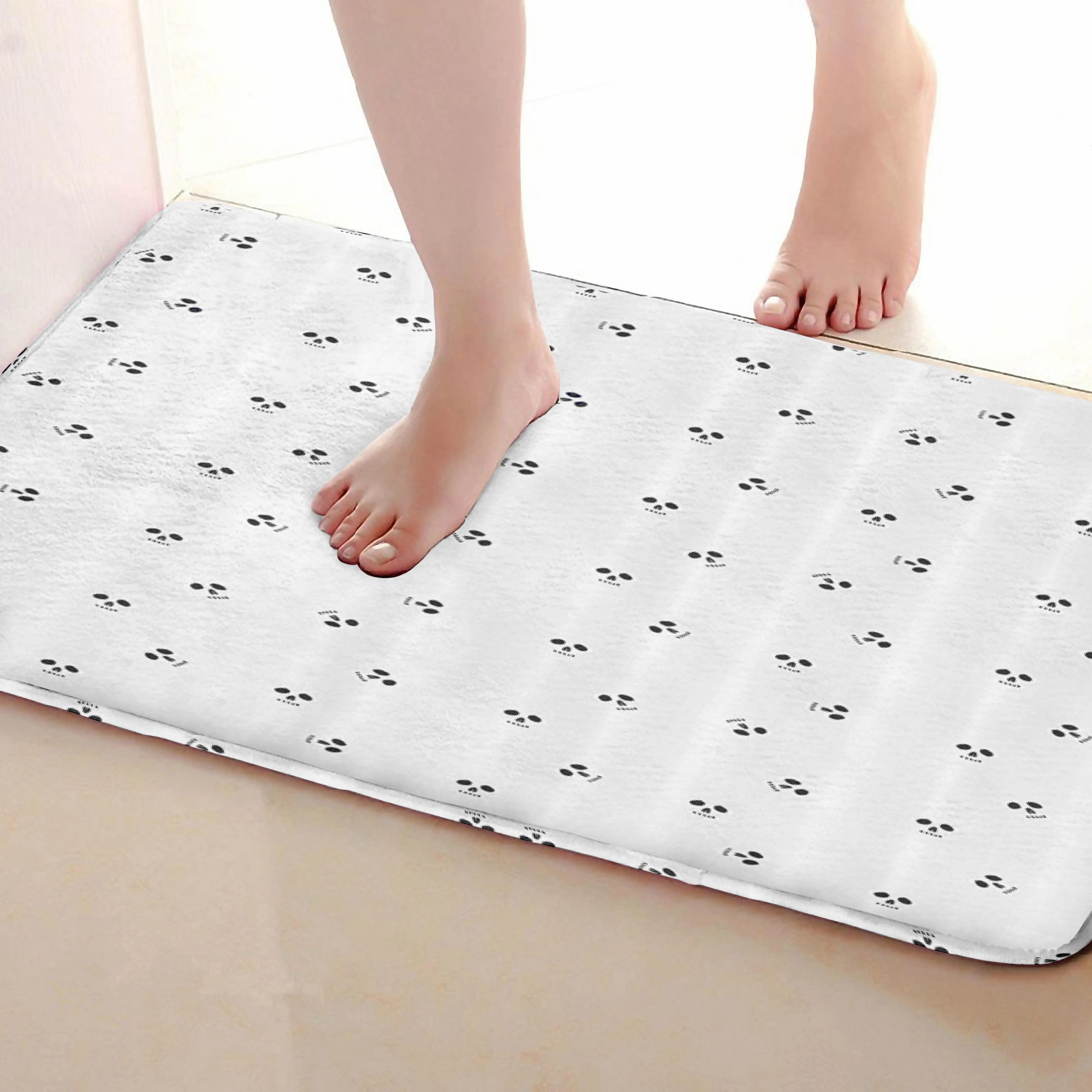 Напольные коврики в стиле черепа, забавные Противоскользящие коврики для ванной, коврики для двери, входные коврики