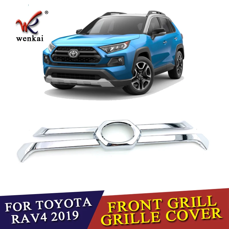Автостайлинг Запчасти для Toyota Rav4 Rav 4 Adventure 2019 2020 ABS Хром Передняя Центральная