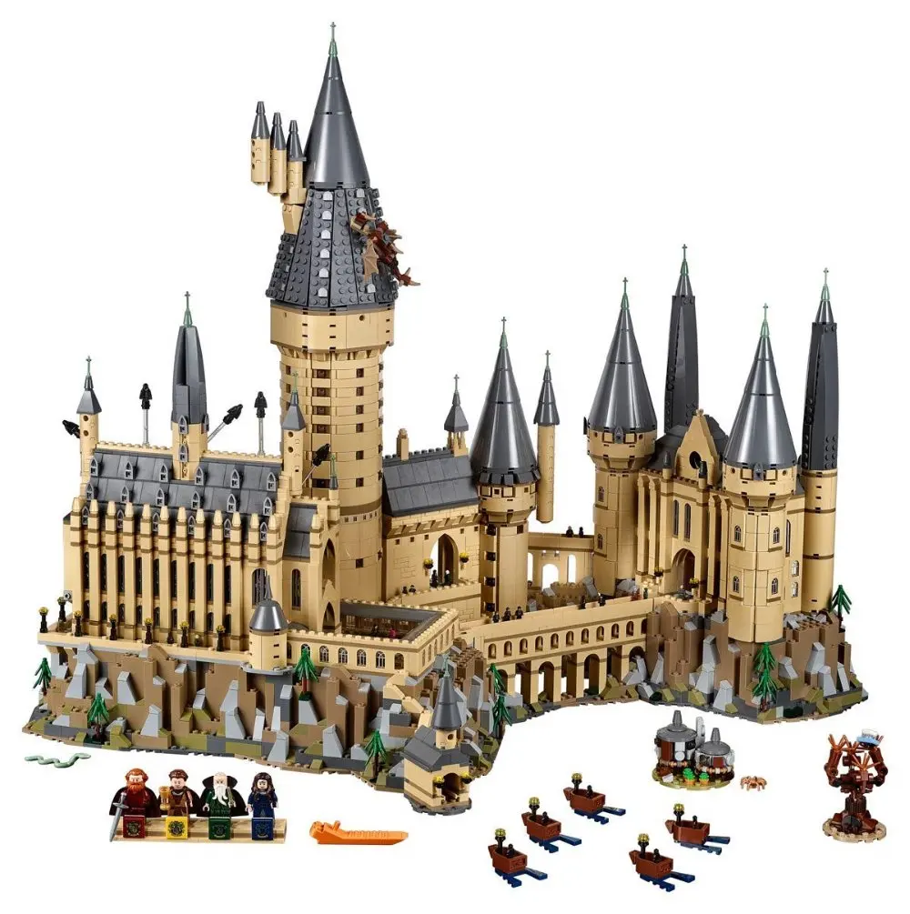 

In stock Lepin 16060 Harry Movie Potter Hogwarts Castle Sets Model Building Kits Blocks For Children Compatible Legoing 71043