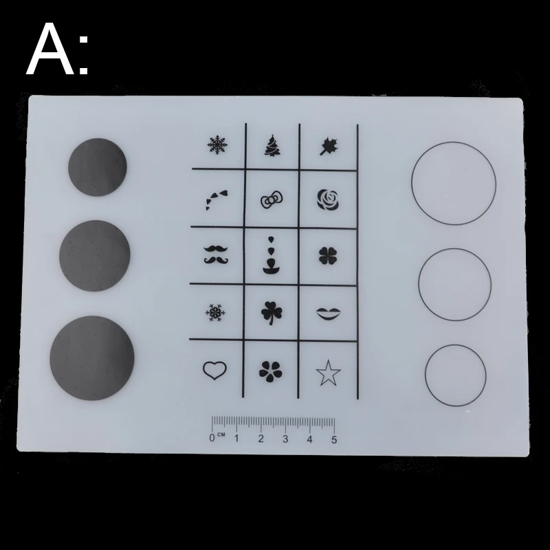 1 шт. Klimonla силиконовый коврик для стемпинга складной моющийся коврик с коробкой инструмент для дизайна ногтей 21*15 см 3 дизайна переводная пластина для маникюра