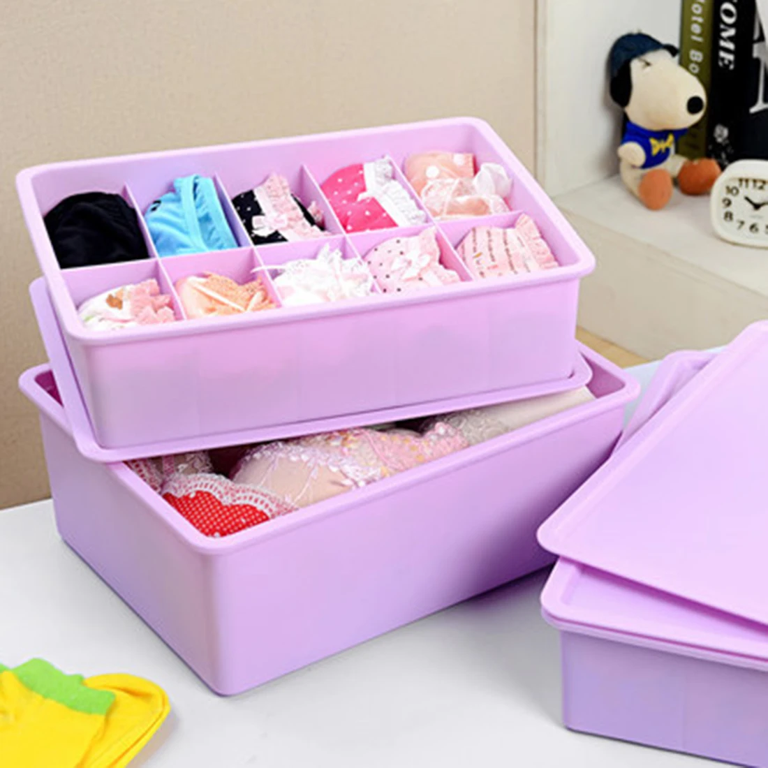 HIPSTEEN 3Pcs Multifunctional Durable Healthy Underwear Socks Organizer