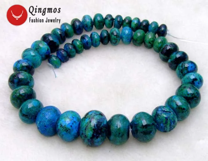 Qingmos натуральный 10 20 мм зеленый выпускник Roundel Chrysocolla свободные бусины Для