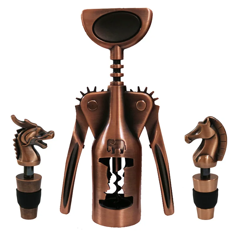 

Red wine wine rotary multifunctional bottle opener stainless steel bottle opener wine set creative gift