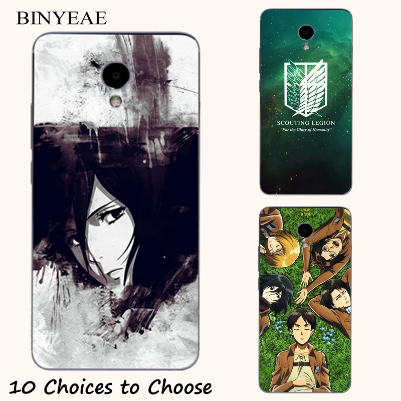 

Attack on Titan Anime Manga Cartoon Painting Case For meizu M5 M6 Note M5s M5c M6s E2 E3 15 Lite Pro 7 Plus Phone Printed Cover