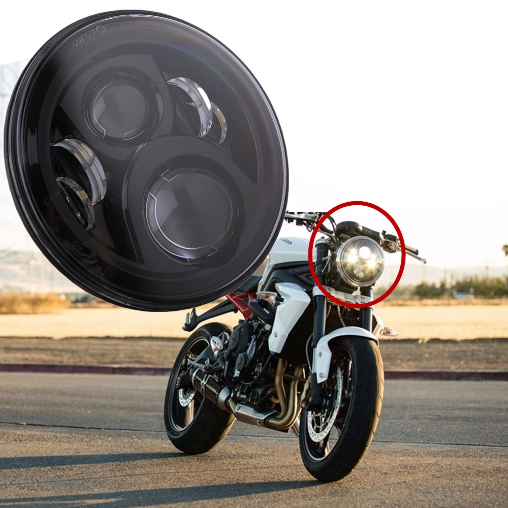 

Motorcycle H4 Headlight 7 inch 60W LED Headlight Hi Low Beam Car Driving Light 12V For Truck 4x4 offroad vehicle