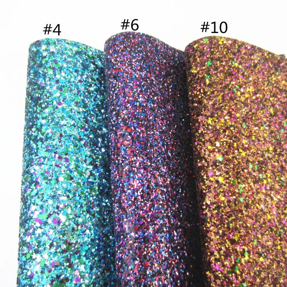 

A4 sheet 8"X11.8" Blue Chunky Glitter Frabic Faux PU leather for Christmas decorations craft Sewing bows DIY 1pieces F0012