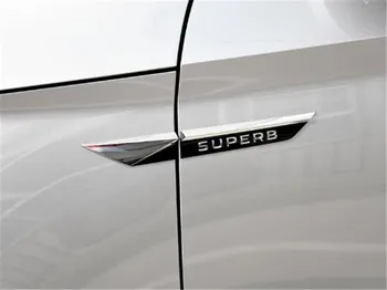 

Car Original Side Wing Fender Door Emblem Badge Sticker Trim Car Styling For Skoda Superb 2016 2017 2018 2019 4Pcs/Set