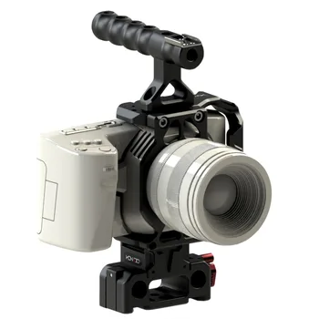 

HONTOO 15MM BMD DSLR Rig BMPCC 4K Half CAGE Kit Baseplate Top Handle Lightweight FOR BlackMagic Pocket Cinema Camera II 4K