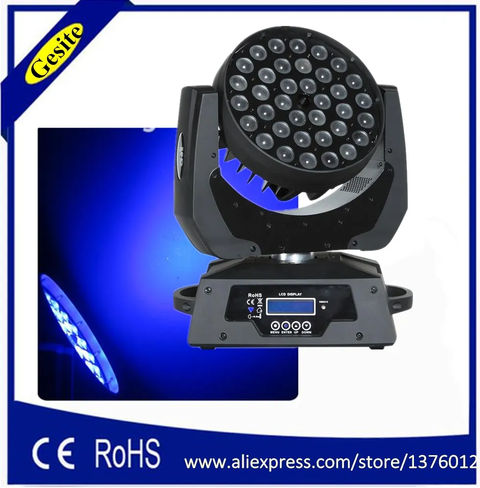 Led Moving Head 36*18 Вт огни RGBWA UV 6 в 1 светодиодный Zoom сценический светильник с подвижной