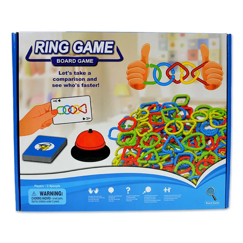 

Card Game Ring Board Game Puzzle Logical hinking Games Gift For Kid High Quality Plastic Education Game English Instruction
