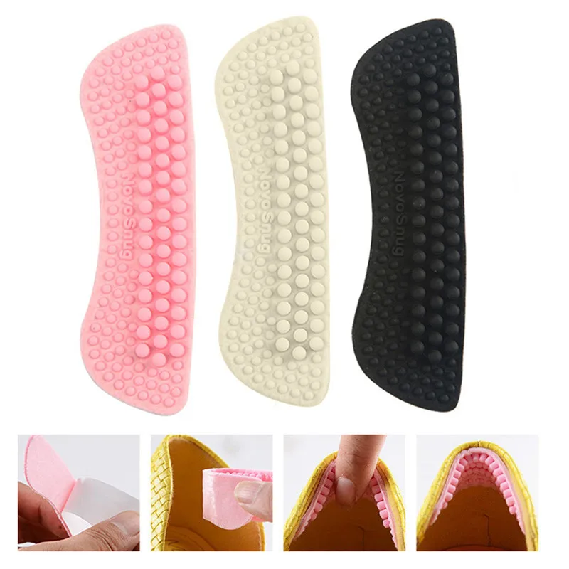 

1 Pair Non-slip 4D Silicone Gel Heel Back Liner Pads Insoles Foot Healthy Care