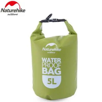 Naturehike 2L 5L водонепроницаемая сумка для плавания, походные пляжные сумки, ПВХ герметичные мешки для туризма, рафтинг, Ультралегкая сухая сумка для телефона - Цвет: Green 5L