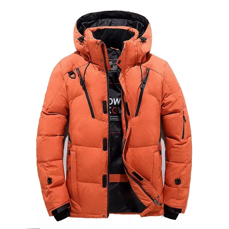 Grande com Capuz Jaquetas e Cabolsas de Inverno Jaqueta de Pato para Baixo Moda Casual Sólida Tamanho Homens 2020new Qualidade Grosso Quente M-3xl Cor