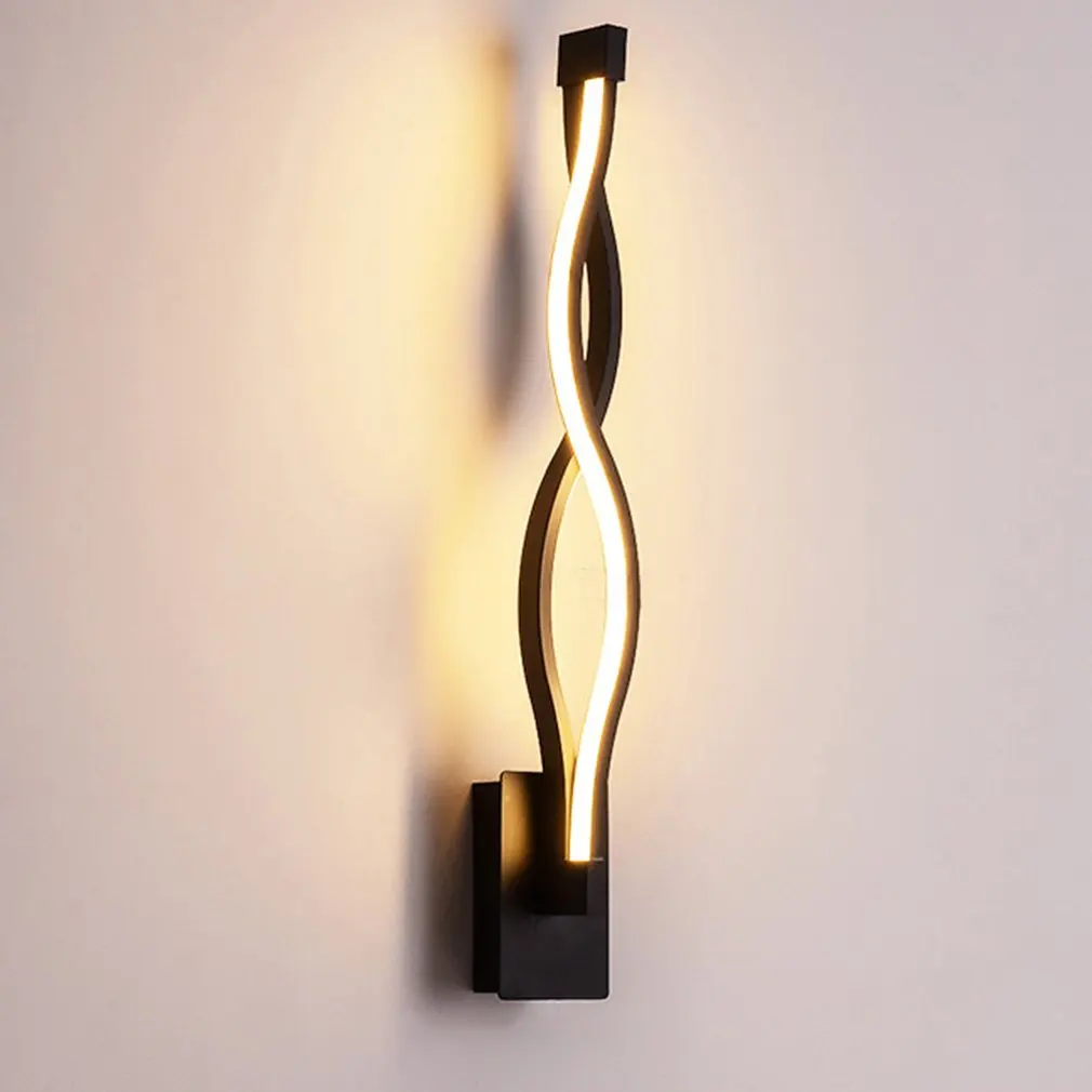 

Three-color dimming Led Curve Strip Wall Lamp Hotel Personality Creative Wall Lamp Bedroom Bedside Lamp Fashion Beautiful
