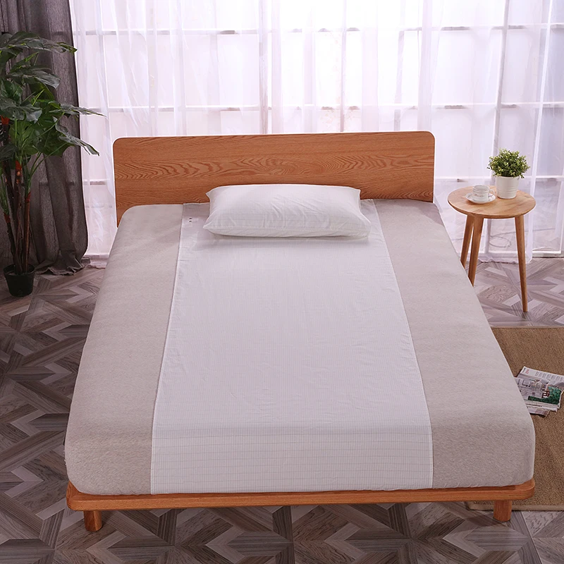 Grounded Half bed sheet 90*265cm Earthing with Grounding Connection Cord-Silver Antimicrobial Conductive earthing mat earthing bedsheet
