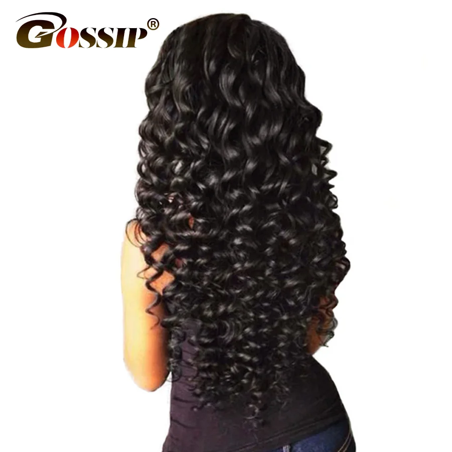 altGossip Deep Wave Brazilian Hair Weave Bundles 100% Human Hair Bundles Natural Color 10-28 Double Weft Hair Extension Non Remy